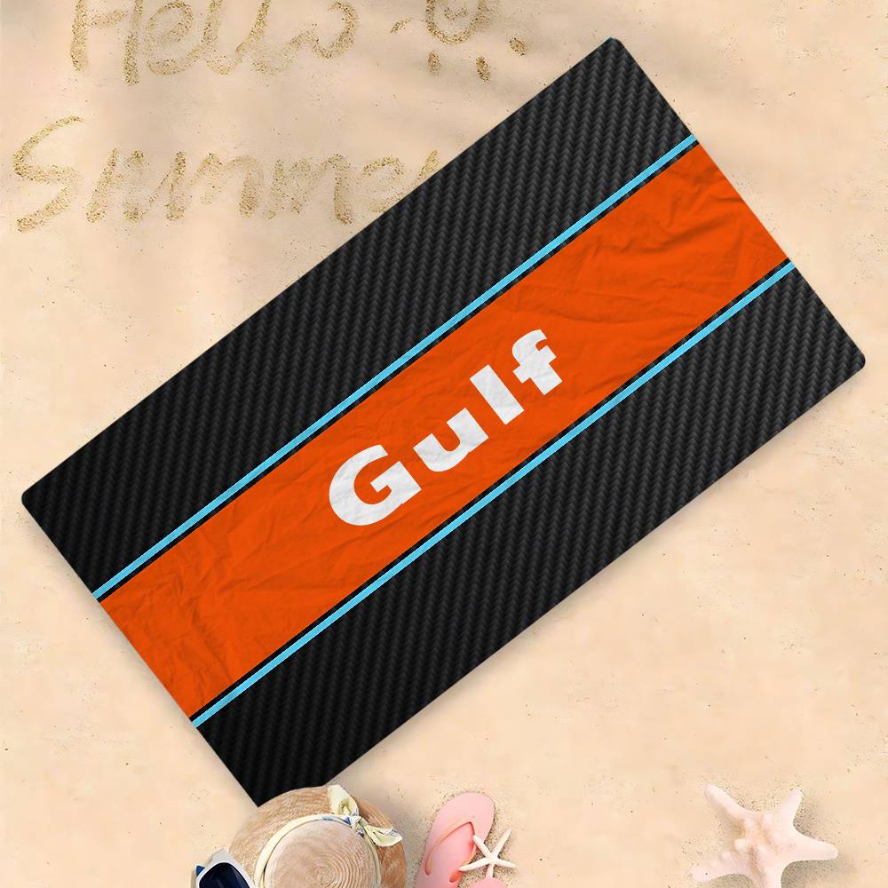 Manta de Microfibra para Coche de Carreras G-Gulf Secado Rápido Toallas de Playa Impresión Oversize Super Absorbente Manta Toalla para Piscina