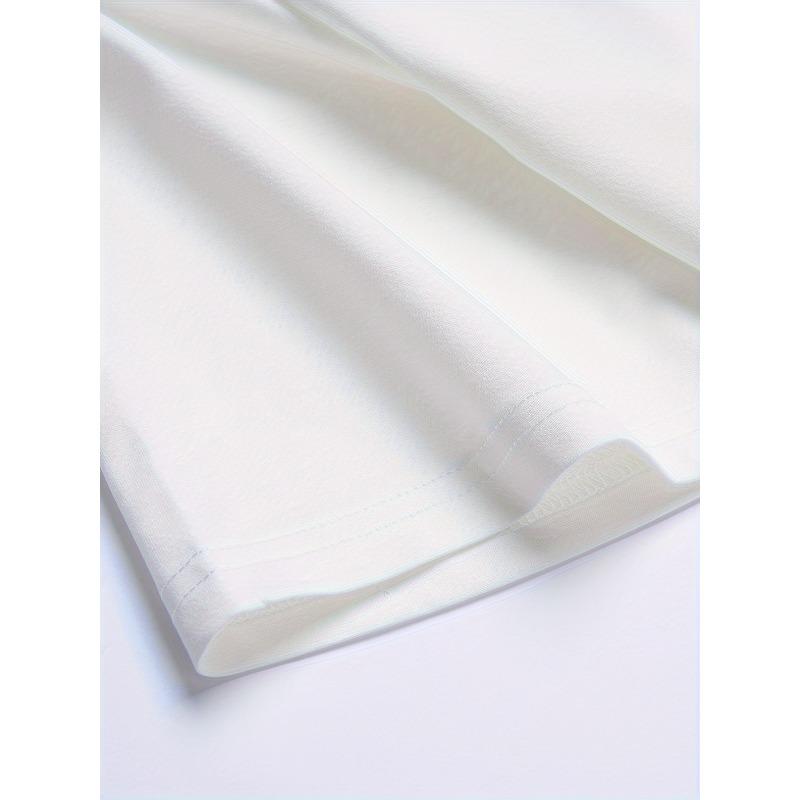 European Size Men's Summer Short Sleeve T-Shirt with Letter '' Print - Casual Round Neck Breathable Top, Short Sleeve Summer Wear for Hot Weather