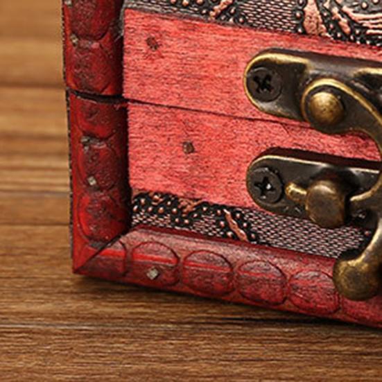 Scatola di Legno Stile Vintage Floreale Artigianato Tocco di Vecchio Ricordo Contenitore per Gioielli Scatola del Tesoro in Legno per Collezione