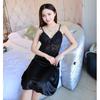 9 Colors Women Silky Sleepwear Dress Lace Pajamas Dress Sexy Nightwear Night Dress Sleeping Dress for Women