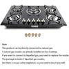 30x20 inches Built in Gas Cooktop 5 Burners Gas Stove Cooktop Tempered Glass Cooktop Gas Hob For Kitchen