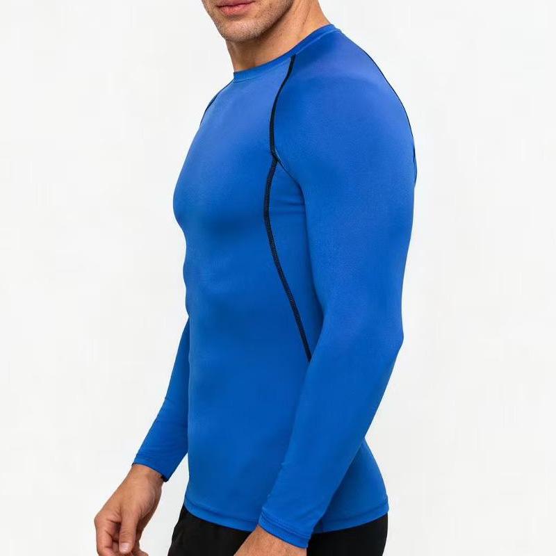 Men's Long Sleeve Compression Sports T-Shirt: Breathable, Quick-Dry, High Elasticity for Training, Running, and Fitness
