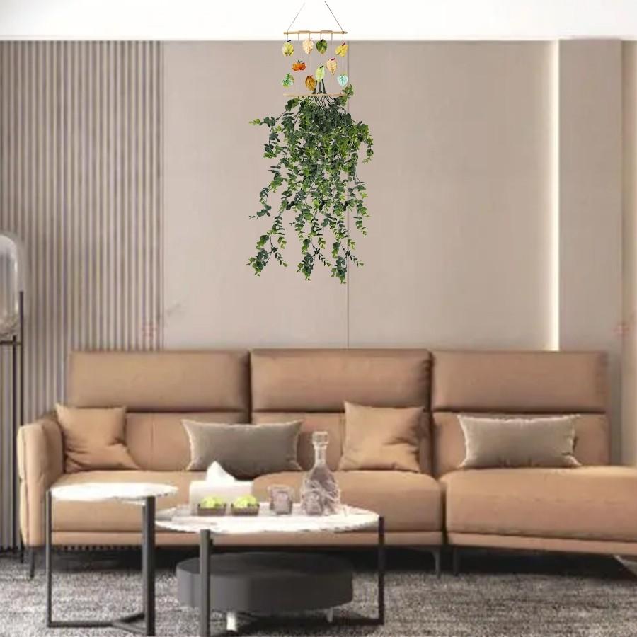 Grüne hängende künstliche Pflanze Eukalyptus-Weinblätter Hausgarten-Raum-Dekor-gefälschte Pflanzen-Gras-Hochzeitsfest-Wand-Dekora