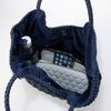 Patterned knit basic tote basket bag