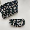 Cosmetische Tas Pouch voor Vrouwen Borduurwerk Margriet Bloemen Koreaans Reis toilettas Tas Schoonheid Make-up Pouch Organizer Etui