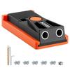 Pocket Hole Jig Kit, 12.7 To 38.1 Mm Adjustable, Mini Jig Pocket Hole System with Step Drill, Hex Wrench, Drill Stop Ring, Square Drive Bit, and