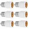 6 Pcs Black/White E12 To E14 Adapter Screw in Bulb Converter Durable Light Bulb Adapter  Bedrooms