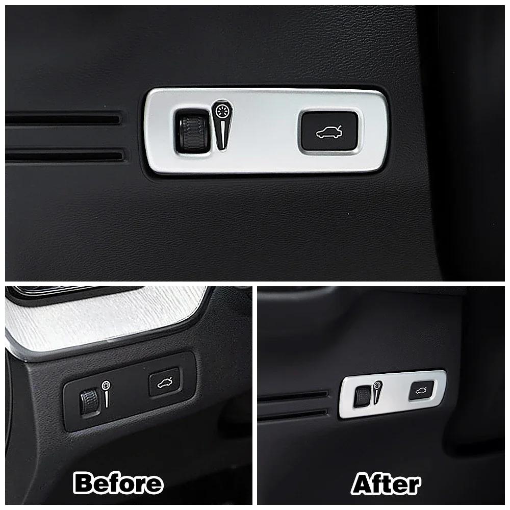 For Volvo XC40 2019-2024 Car Styling Interior Accessories Central Console Decoration Frame Cover Trim ABS Silver Sticker