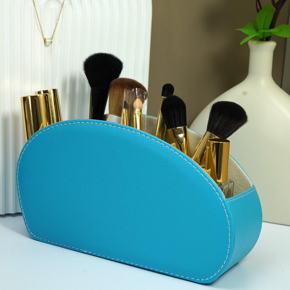 LG8175 5-Compartment PU Leather Multifunctional Office Organizer Pen Holder Home Office & School Multi-Purpose Storage
