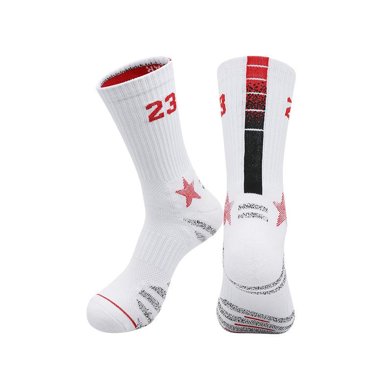 Summer Long Tube Towel Bottom Basketball Socks Men'S High Elastic Wear-Resistant Men'S Adult Sweat-Absorbing Sports Socks Youth