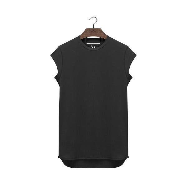 Men s Muscle Sleeveless Slim-Fit Cotton Tank for Fitness XXL чёрный