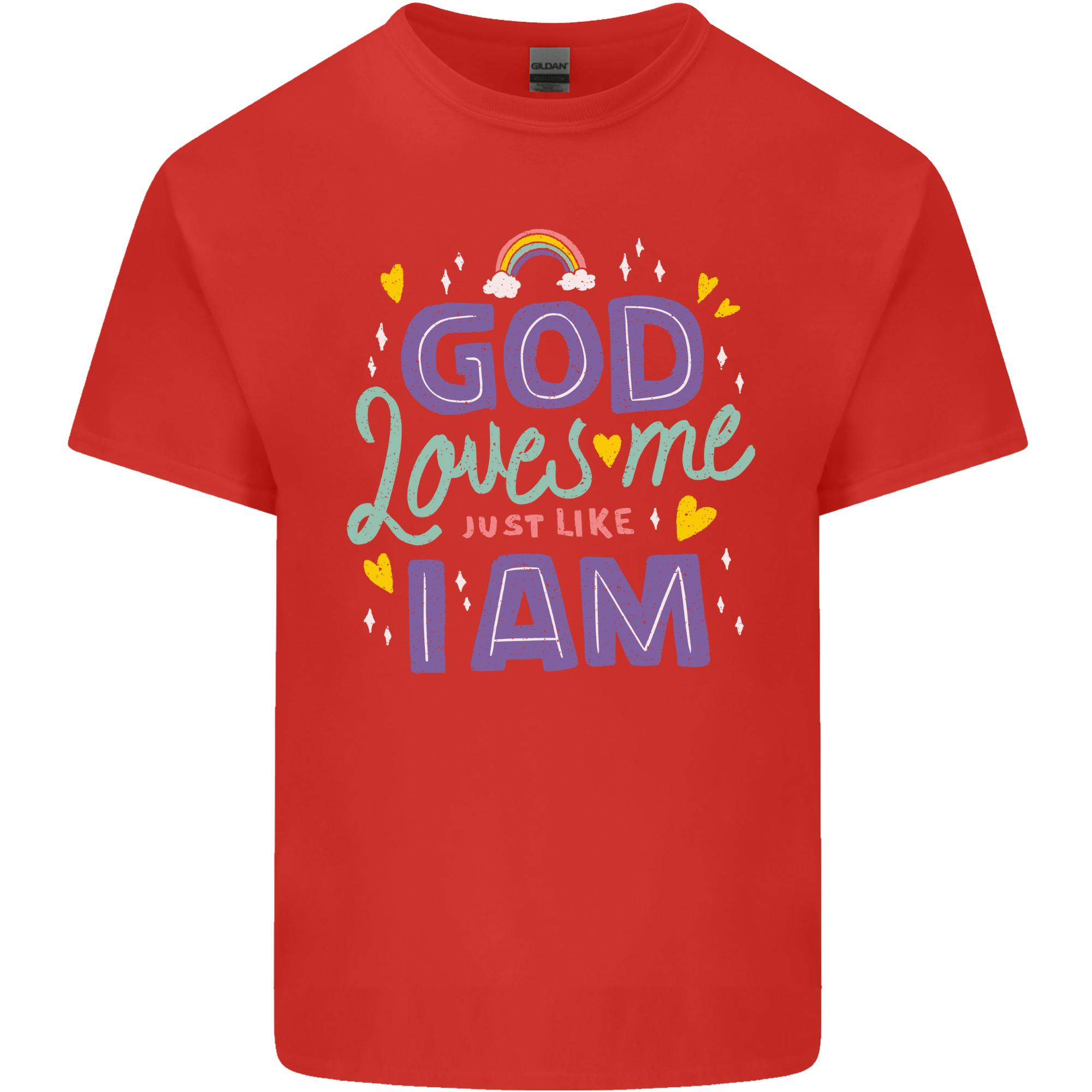 God Loves Me Christian Christianity Jesus Unisexs Light Cotton TShirt S
