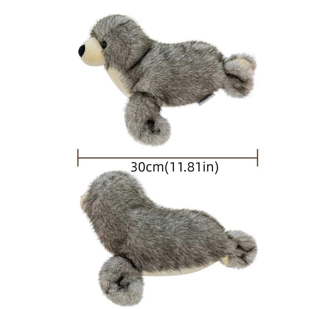 Fluffy Sea World Animal Stuffed Dolls PP Cotton Seal Stuffed Animal  Decorate Present