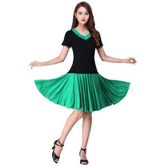 

Летняя плиссированная юбка-полусолнце для бальных и латиноамериканских танцев 7XL