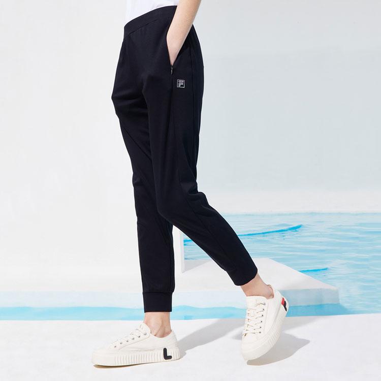 New FILA Knitted Sweatpants Women's Black F11W128601F-BK