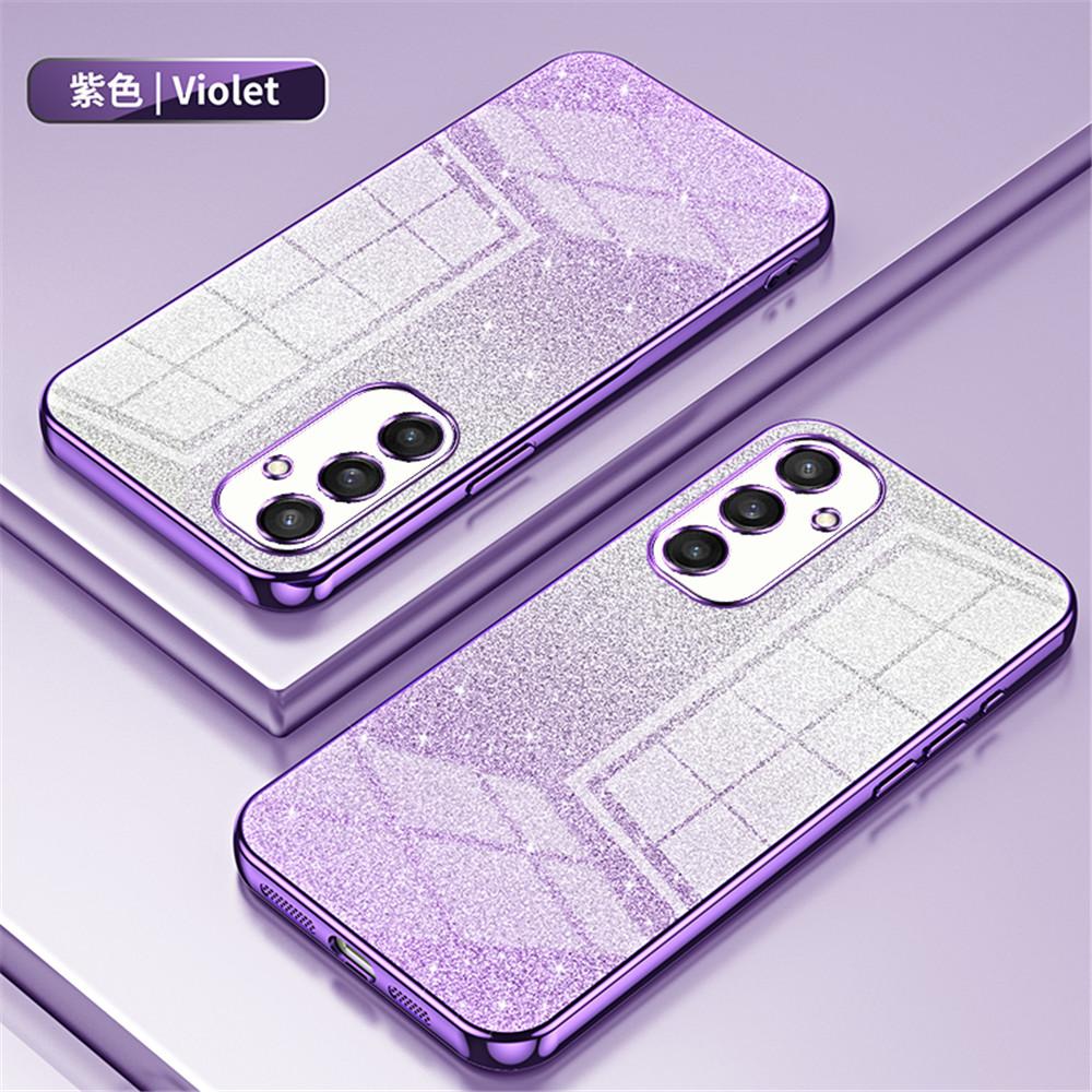 FLYKYLIN Luxury Gradient Glitter Bling Plating Case For Samsung Galaxy S24 S23 S21 Fe S22 Plus Ultra 5G Soft Silicone Back Cover