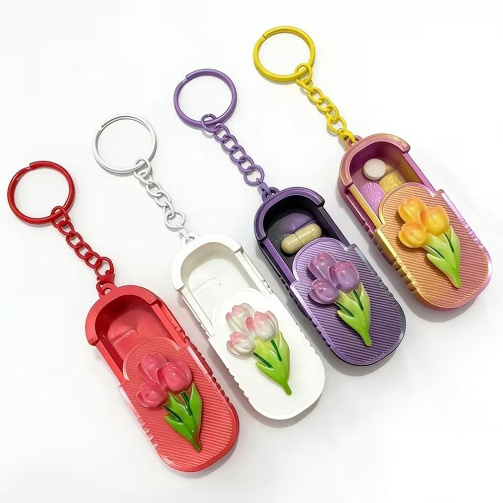 Waterproof Portable Pill Case Compact Pill Storage Container Keychain Pill Organizer Daily Use