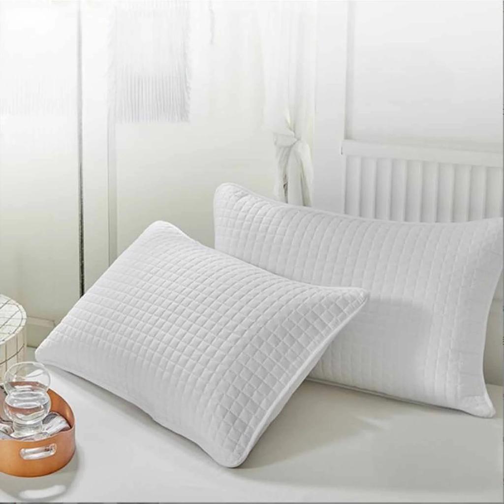 Bed Pillows King Size Goose Feathers And Down White Pillows with Soft Cotton Cover Bed Sleeping Pillows Silk Pillowcase Leopard