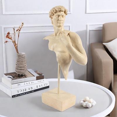 Vintage Figurine David Bust Resin Handicraft Abstract Nude Man Sculpture Decorative Figurines Room Decoration Accessories