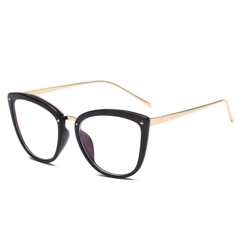 Spring Hinge Women Cat Eye Prescription Glasses For The Nearsighted Anti Blue Rays Myopia Spectacles Power 0 -0.5 -0.75 To -6.0