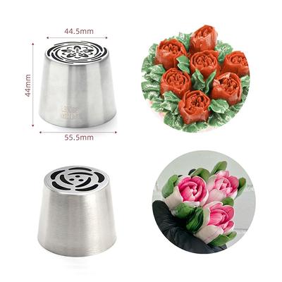 1PCS Stainless Steel Russian Tulip Icing Piping Nozzles Pastry Decorating Tips Cake Cupcake Decorator Rose