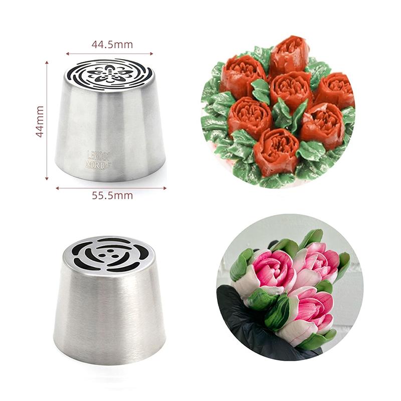 1 Pièce Acier Inoxydable Douilles à Pâtisserie Tulip Décoration Gâteau Cupcake Décorateur Rose
