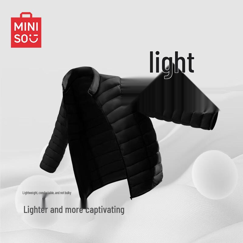 MINISO Men s Lightweight Stand-Collar Duck Down Jacket XL