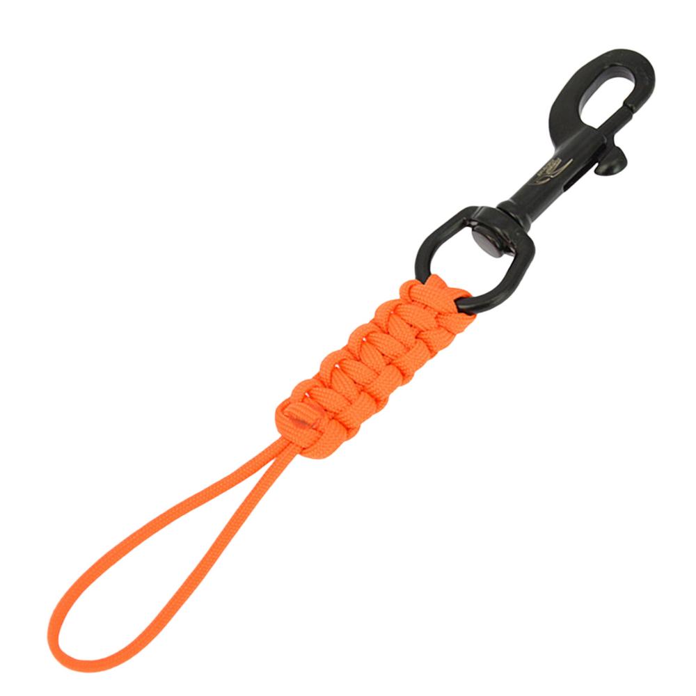 Diving Clip Lanyard Braided Portable Anti-Lost Strap Diving Ended Bolts Snap Buckle Practical Metal Clip Hook Diving Swivel