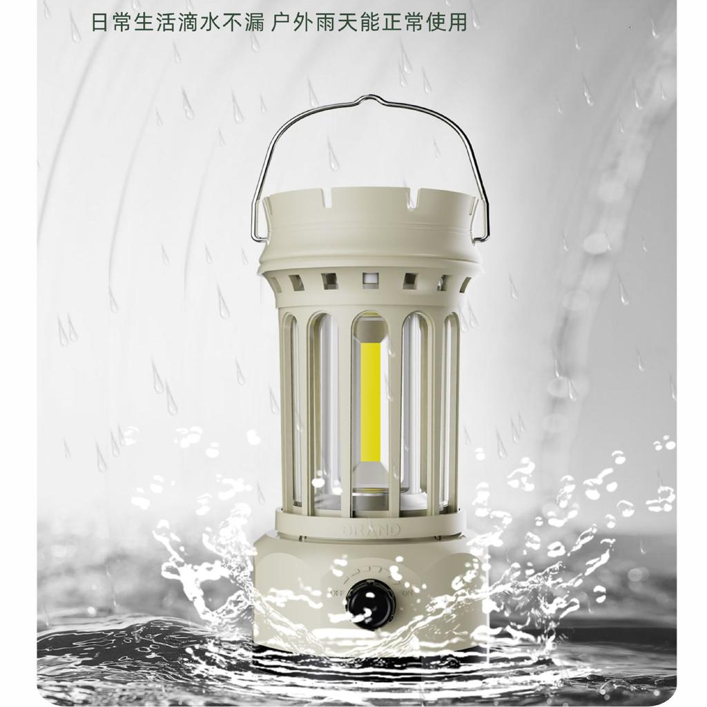 New solar camping lamp, outdoor camping lamp, retro atmosphere tent lamp, camp lamp, COB lighting portable lamp
