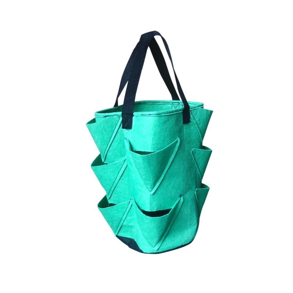 Plastic Strawberry Planting Bag Plant Grow Hanging Bag Garden Supplies