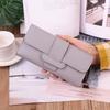 Pu Leather Women Wallets Luxury Long Hasp Fold-Over Pattern Coin Purses Female  Solid Colors New Thin Clutch Phone Bag