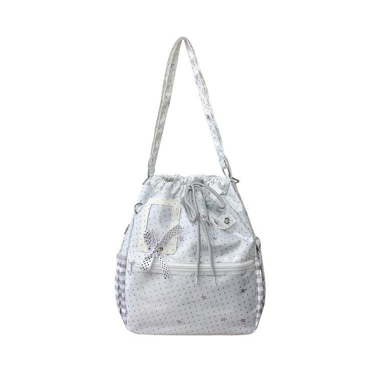 Schoolbag Korean version ins cute polka dot backpack female niche design large capacity shoulder bag sweet versatile student bag