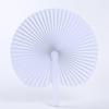 European Heart-Shaped White Paper Wedding Fan