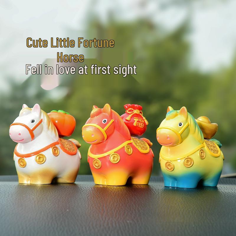 Little Pony Fufu Resin Figurine - Creative Car Console Decoration