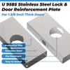 A25F-Stainless Steel Finish For Reinforcing Lock And Door Reinforcement Plate For 1-3/8 In Thick Doors, For Reinforcing Plate