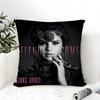 Pillow Case Cotton Linen Fabric Square Zipper Pillowcase Home Decorative Living Room Singer Music S-Selena Gomez 2