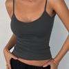 European And American New Women'S Clothing Simple Bottoming Shirt Solid Color Backless Small Suspenders Sexy Hot Girl Outer Vest
