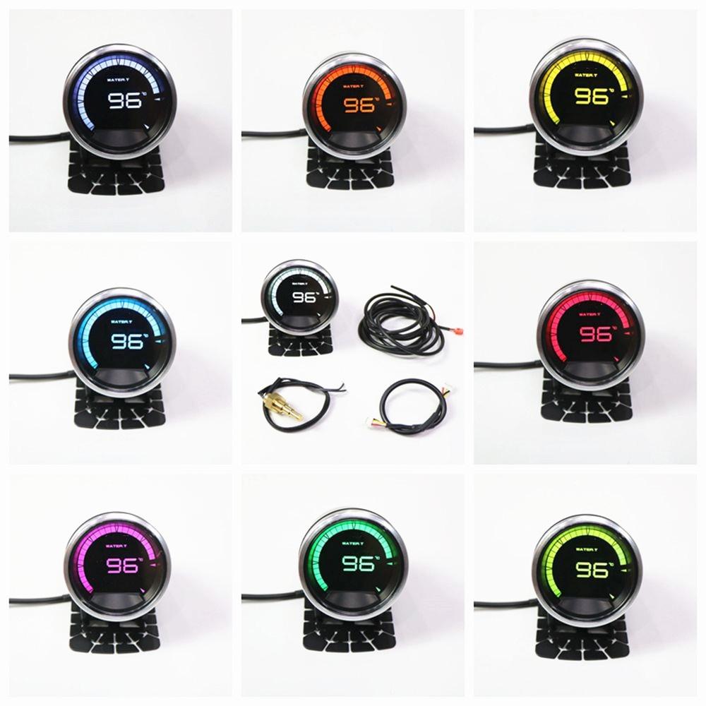Def A2 7-Color OBD2 Gauge 2.5 Inch Water Temperature Oil Pressure Turbo Oil Temp Vacuum Voltage Universal 60mm Car Meter