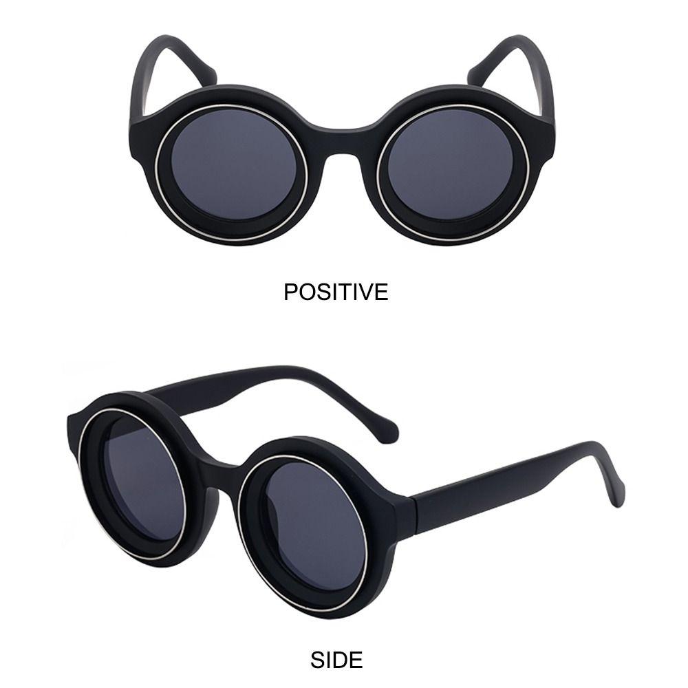 Punk Round Frame Sun Glasses Luxury Hip Hop Shades Trendy Steampunk Sunglasses for Women & Men