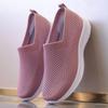 Knitted women's shoes summer hollow mesh mother shoes one pedal shallow mouth flat shoes non-slip lazy shoes