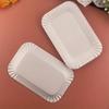 OIMG Disposable White Rectangular Bamboo Paper Plates