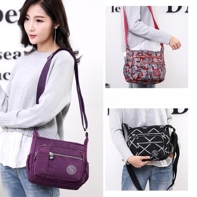 Nylon Multi-pocket Crossbody Bag for Women