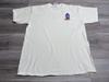 Vintage Lighthouse Embroidered T-Shirt Short Sleeve White Nautical Tee Sz Medium
