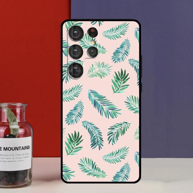 Monstera Leaves Palm Tree Flowers Funda Case For Samsung Galaxy S25 Ultra S9 S10 S20 S21 S22 Plus S23 Ultra S24 FE Phone Cover