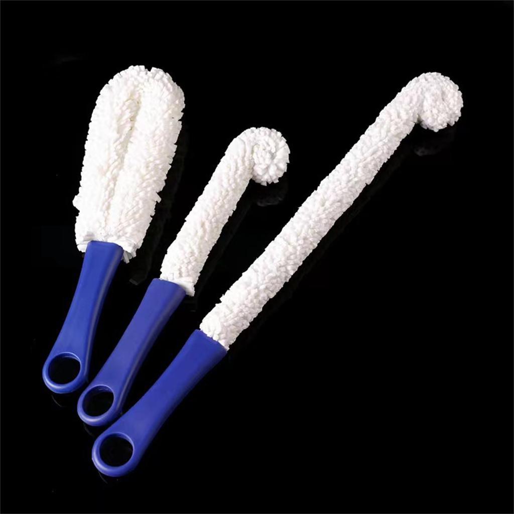 Set of 3 Bendable Foam Bottle Brushes Wine Glass Cleaning Brushes for Cleaning Decanters Goblets Glasses and Mugs