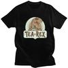 Funny Tea Rex T-Rex Dino Men T Shirt Coffee Hot Drink Cartoon Kawaii Humor Women Graphic Tshirts Casual Anime cotton Top gothic