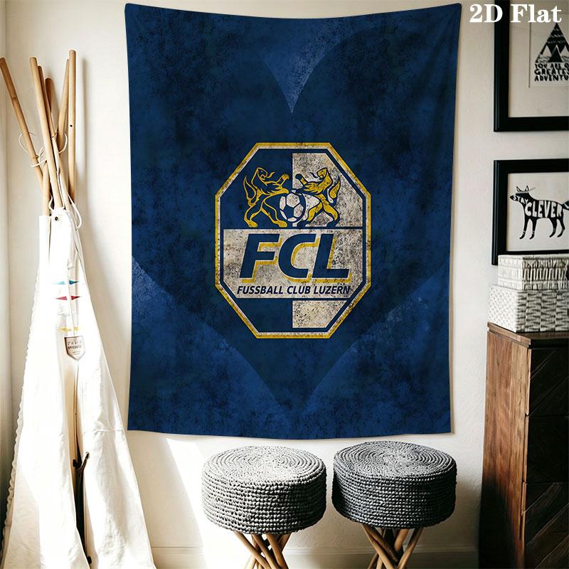 FC Luzern logo Wall Hanging Printed Fabric Blanket Decorative Tapestries for Bedroom Living Room Home Decor