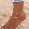 Elegant Layer Alloy Anklet With Butterfly Heart Charm for Women Stylish Vocation Beach Jewelry Gifts Waterproof Designs