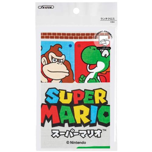 Skater Kids' Lunch Cloth, 43x43cm, Made in Japan, Super Mario 23, Boys' KB4