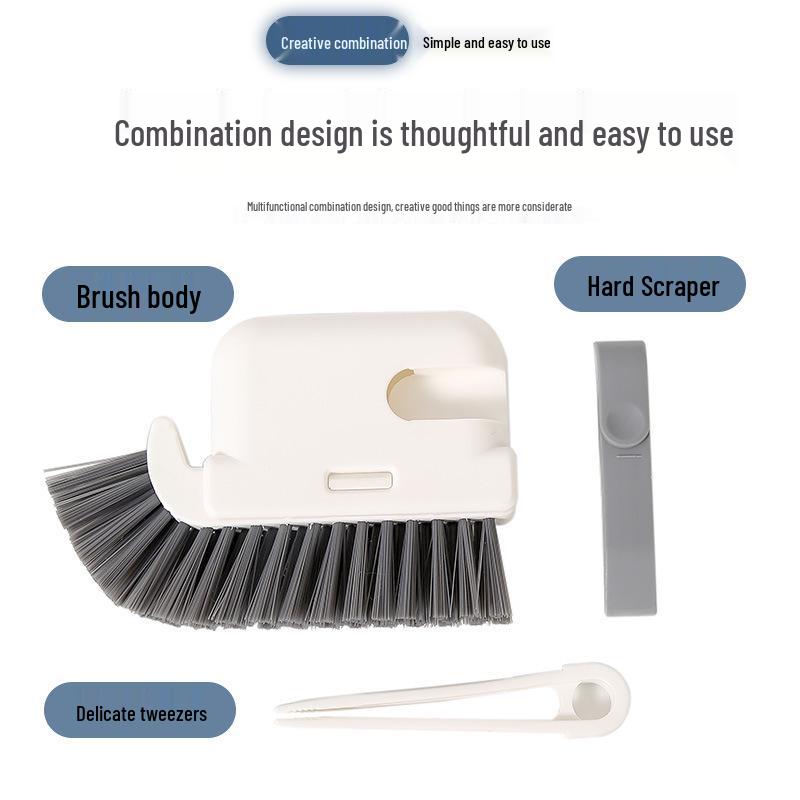 Abnehmbare 3-in-1 Reinigungsbürste für Fenster, Fliesen und Küchenecken